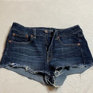 American eagle dark wash shorts